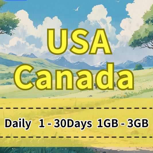 Voya Canada & USA Daily eSIM T Mobile & Bell Telecom - 1 Day 1GB