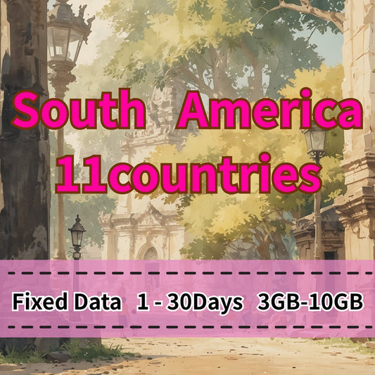 VOYA South America 11 countries eSIM 10GB/30Days Data | - 1 Day 3GB