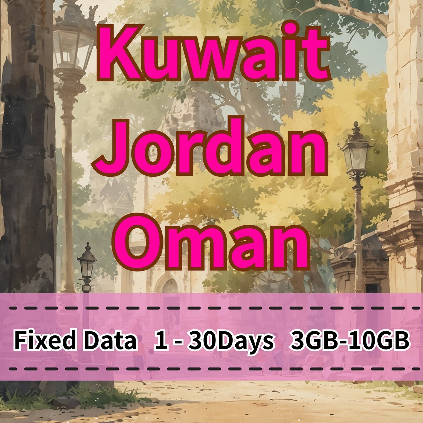 VOYA Kuwait, Jordan & Oman eSIM 10GB/30Days Data | zain letter - 1 Day 3GB