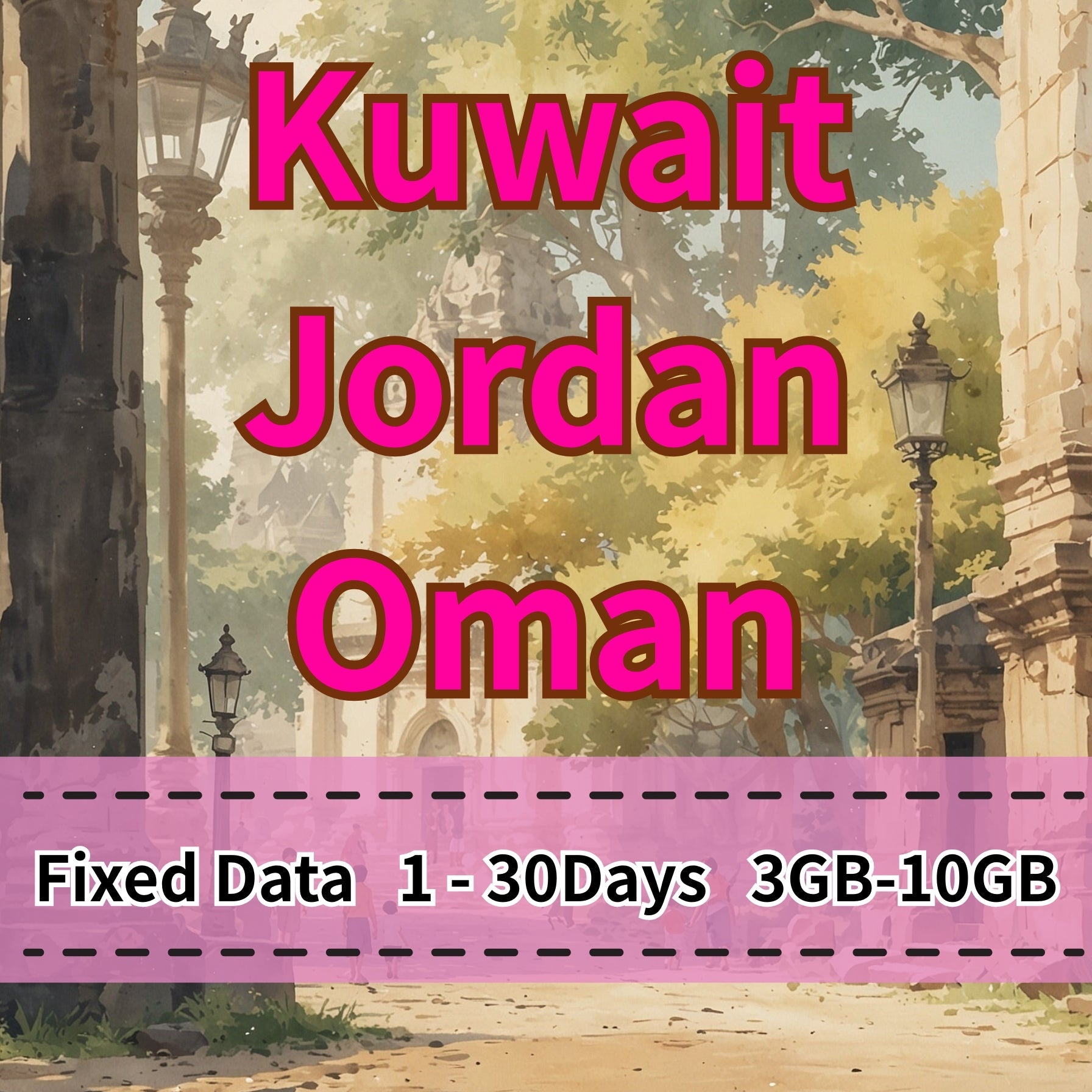 VOYA Kuwait, Jordan & Oman eSIM 10GB/30Days Data | zain letter - 1 Day 3GB