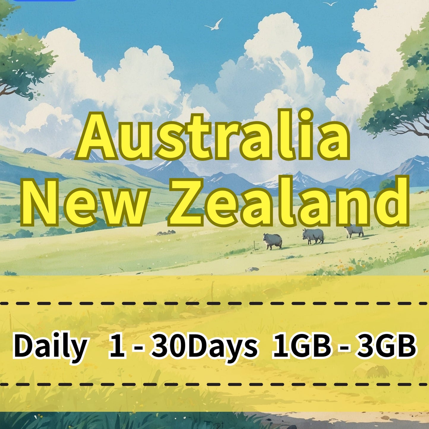 Voya Australia & New Zealand Daily eSIM Optus, Spark Telecom - 1 Day 1GB