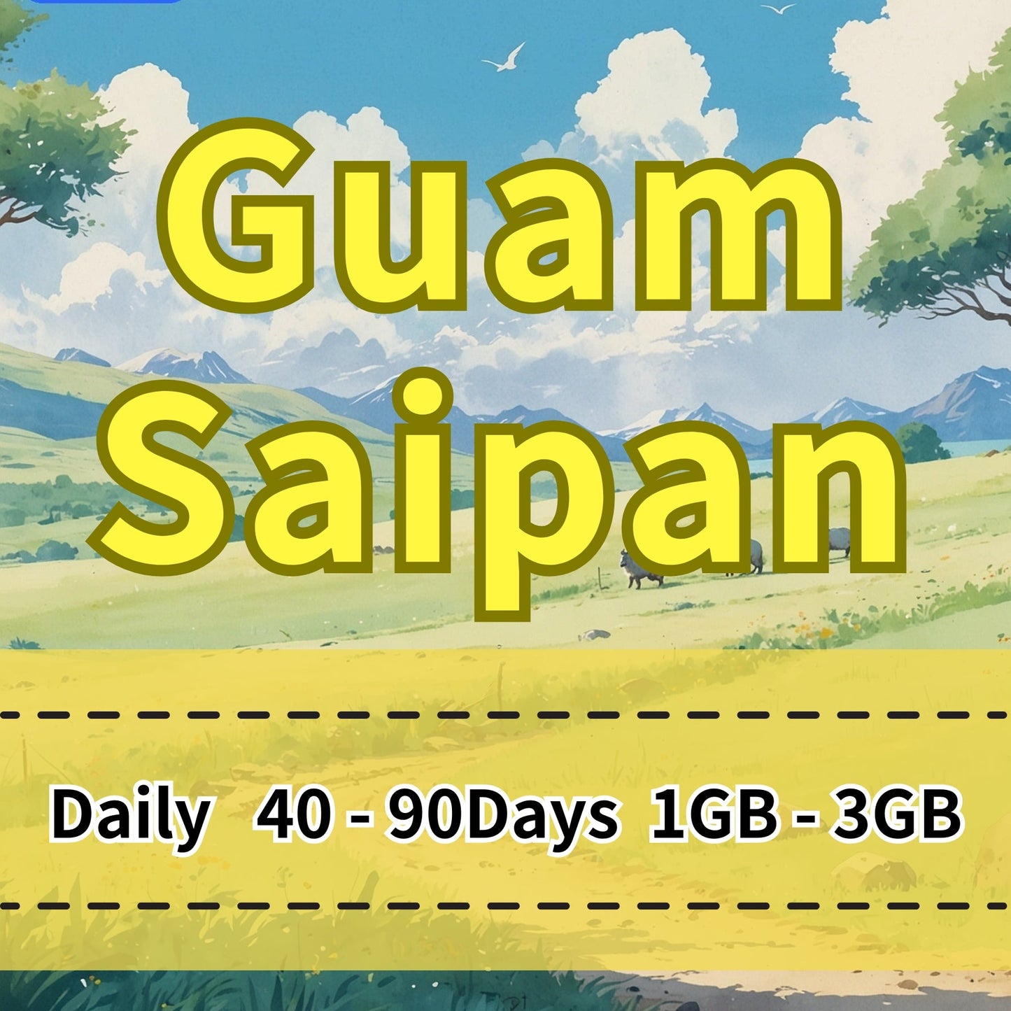VOYA Guam & Saipan eSIM Daily Unlimited Data Plan | Docomo - 40 Days 1GB