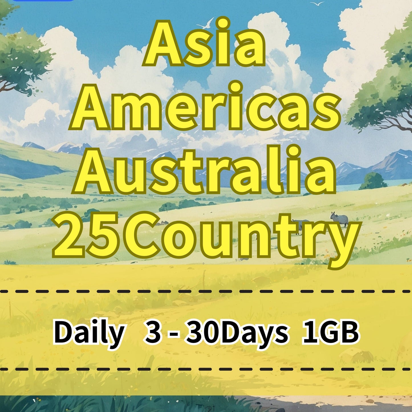 Voya Asia, Americas, Australia 25Country Daily eSIM - 3 Days 1GB