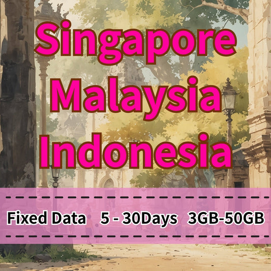 VOYA Singapore, Malaysia & Indonesia eSIM 10GB/30Days Data Plan - 5 Days 3GB