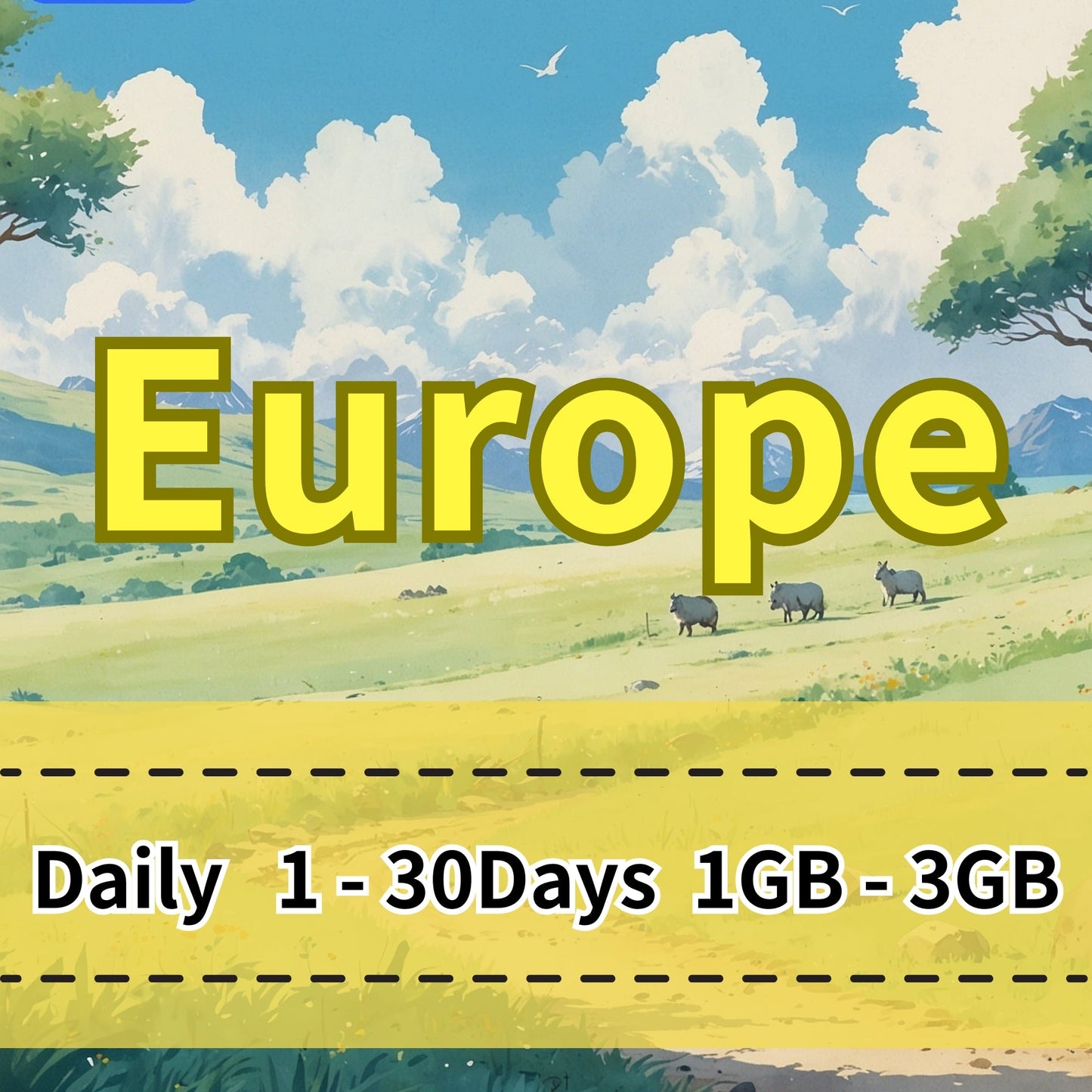 Voya Europe Daily eSIM 38 Countries Coverage - 1 Day 1GB