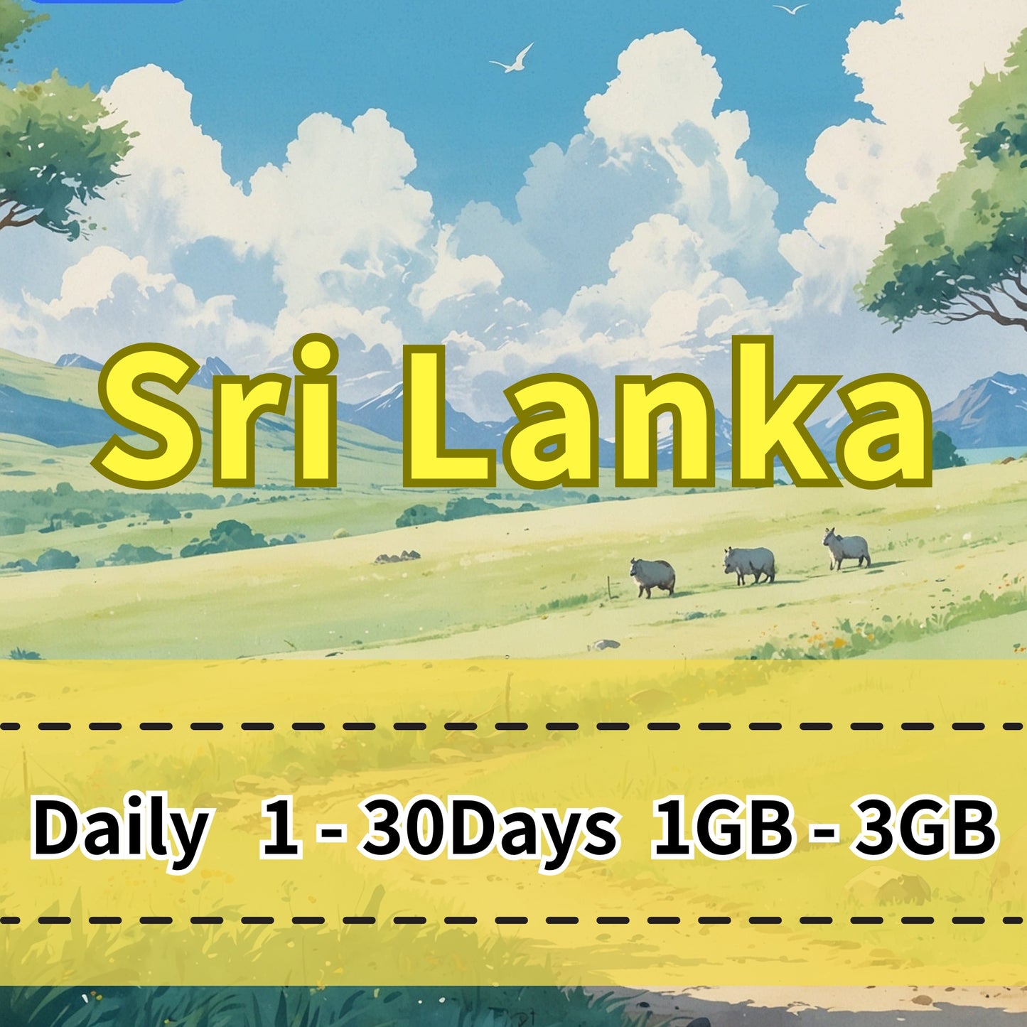 VOYA Sri Lanka eSIM Daily Unlimited Data Plan | Instant - 1 Day 1GB