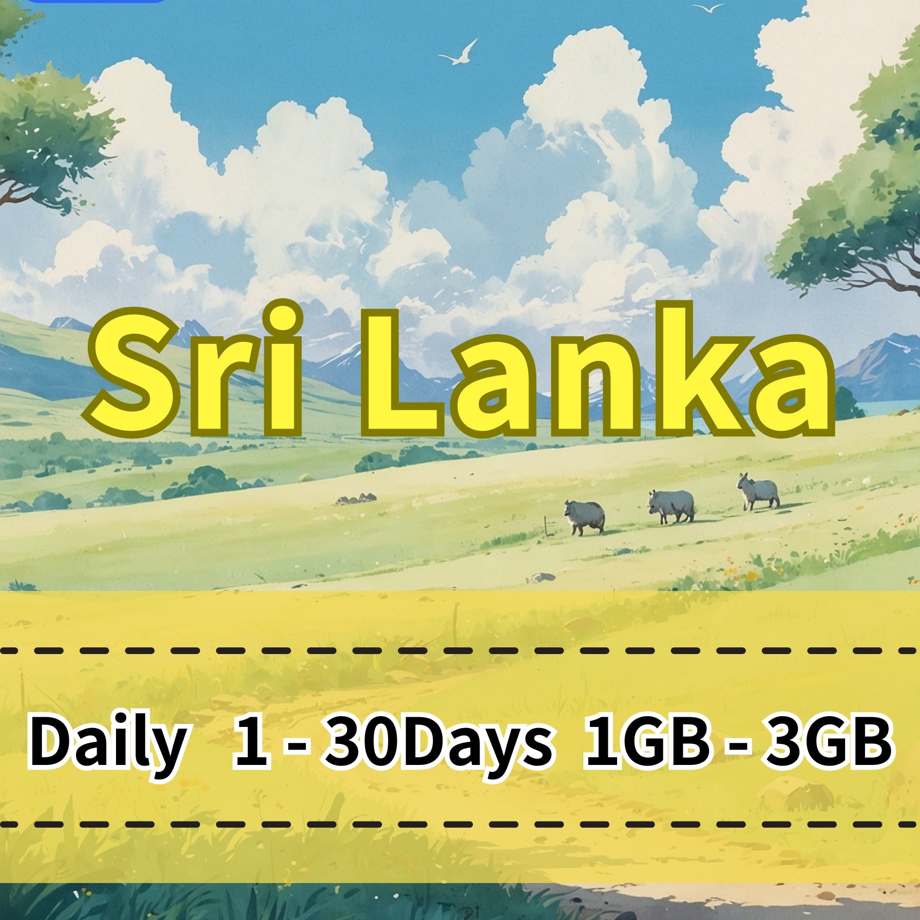 VOYA Sri Lanka eSIM Daily Unlimited Data Plan | Instant - 1 Day 1GB