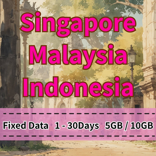 VOYA Singapore, Malaysia & Indonesia eSIM 10GB/30Days Data Plan - 1 Day 5GB