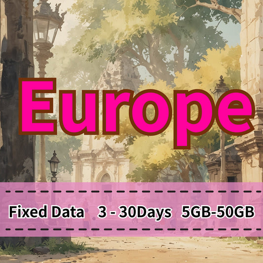 J廠 Europe Fixed Data Plan - 3 Days 5GB