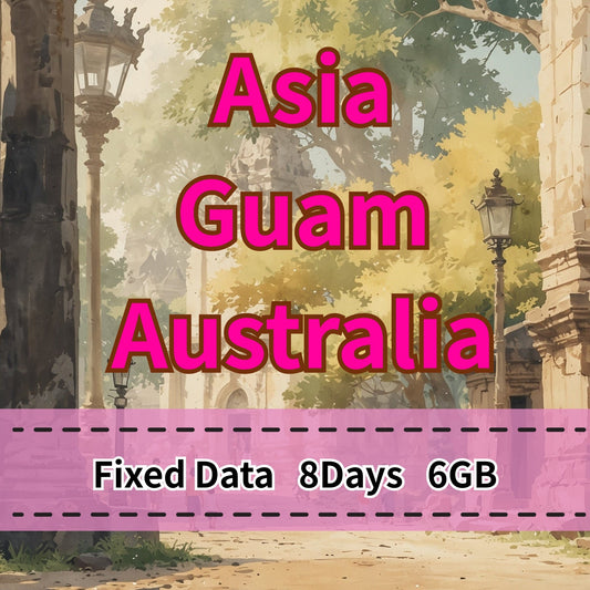 VOYA Asia, Guam & Australia eSIM 10GB/30Days Data Plan - 8 Days 6GB