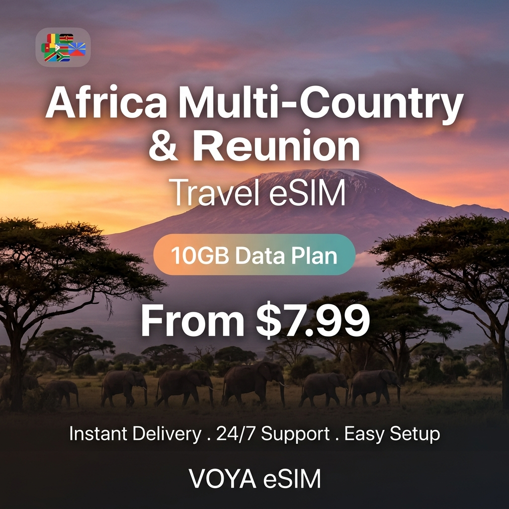 Africa Multi-Country & Reunion Travel eSIM - VOYA eSIM