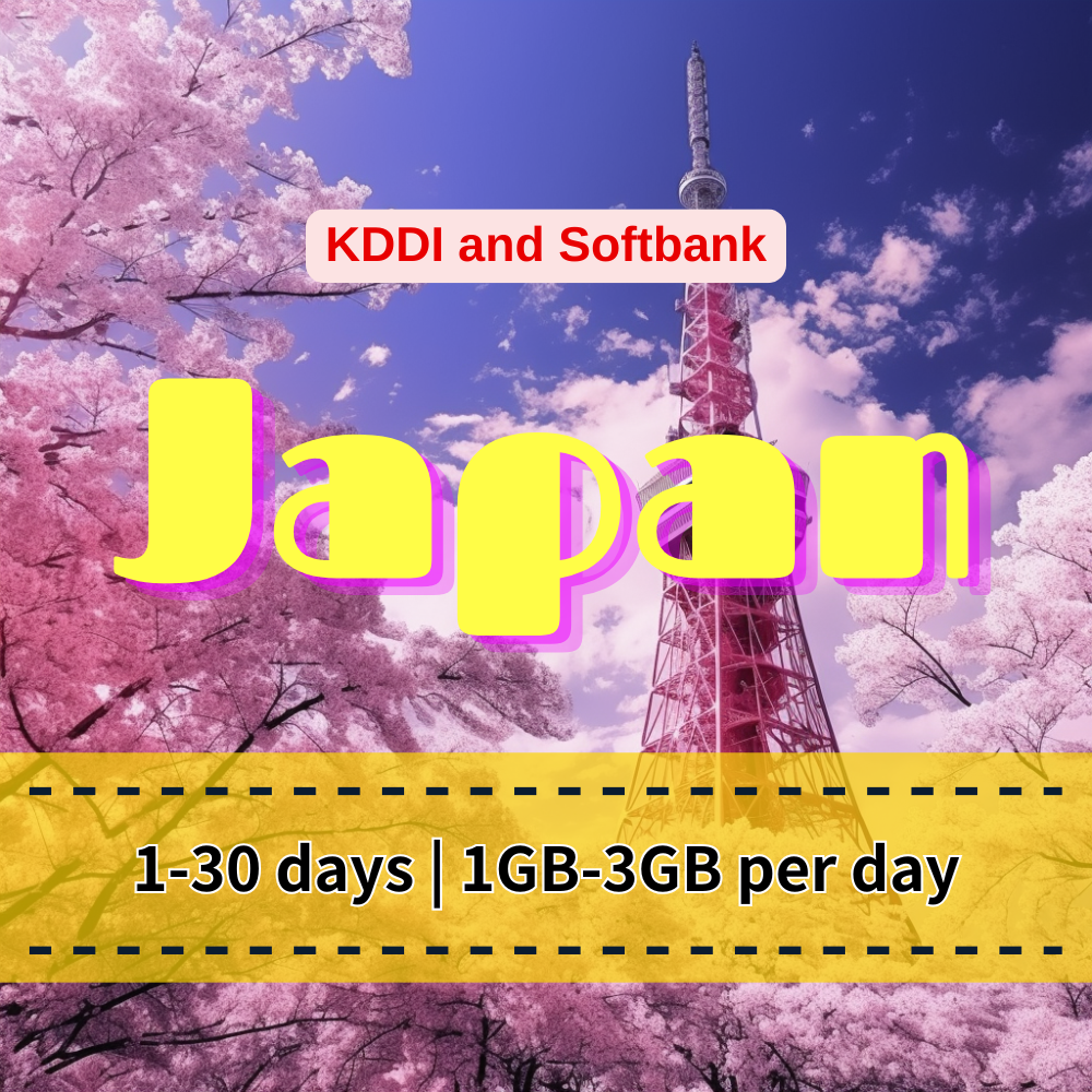 【eSIM】Japan's 5G high-speed daily traffic access plan | KDDI, Softbank | Daixin free cutting | Daily high-speed usage/upper limit/reduced speed/limited use, all over Japan