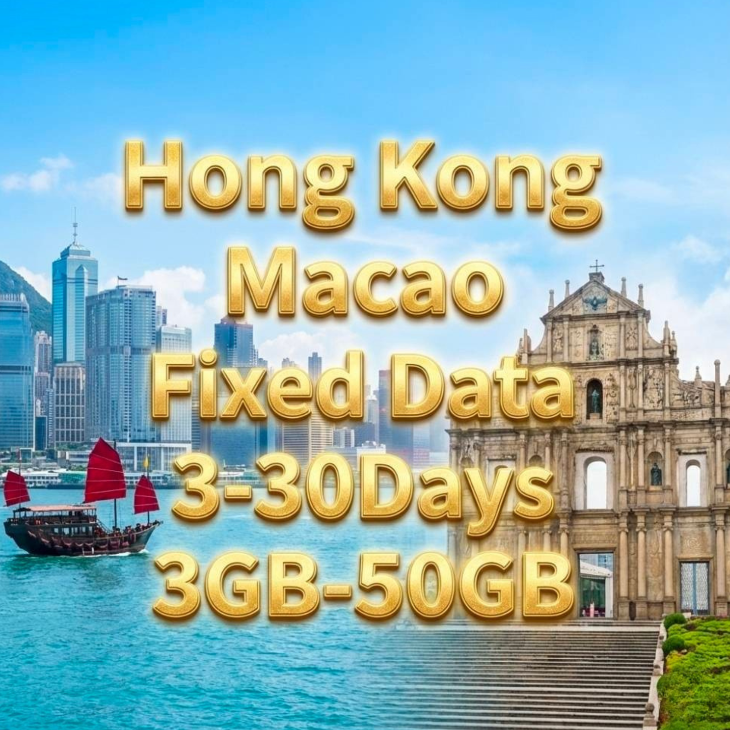 Hong Kong & Macau eSIM 10GB/30Days Data Plan | Instant