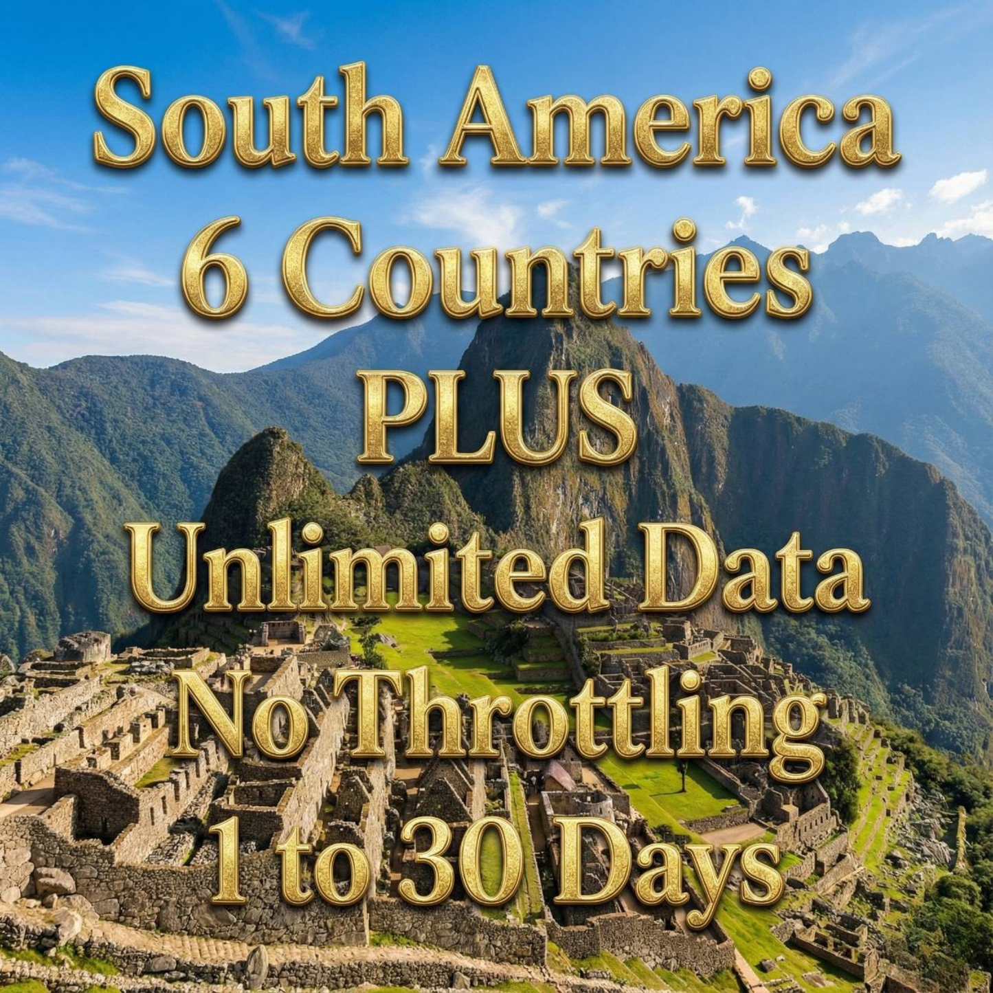 South America 6 Countries Unlimited eSIM
