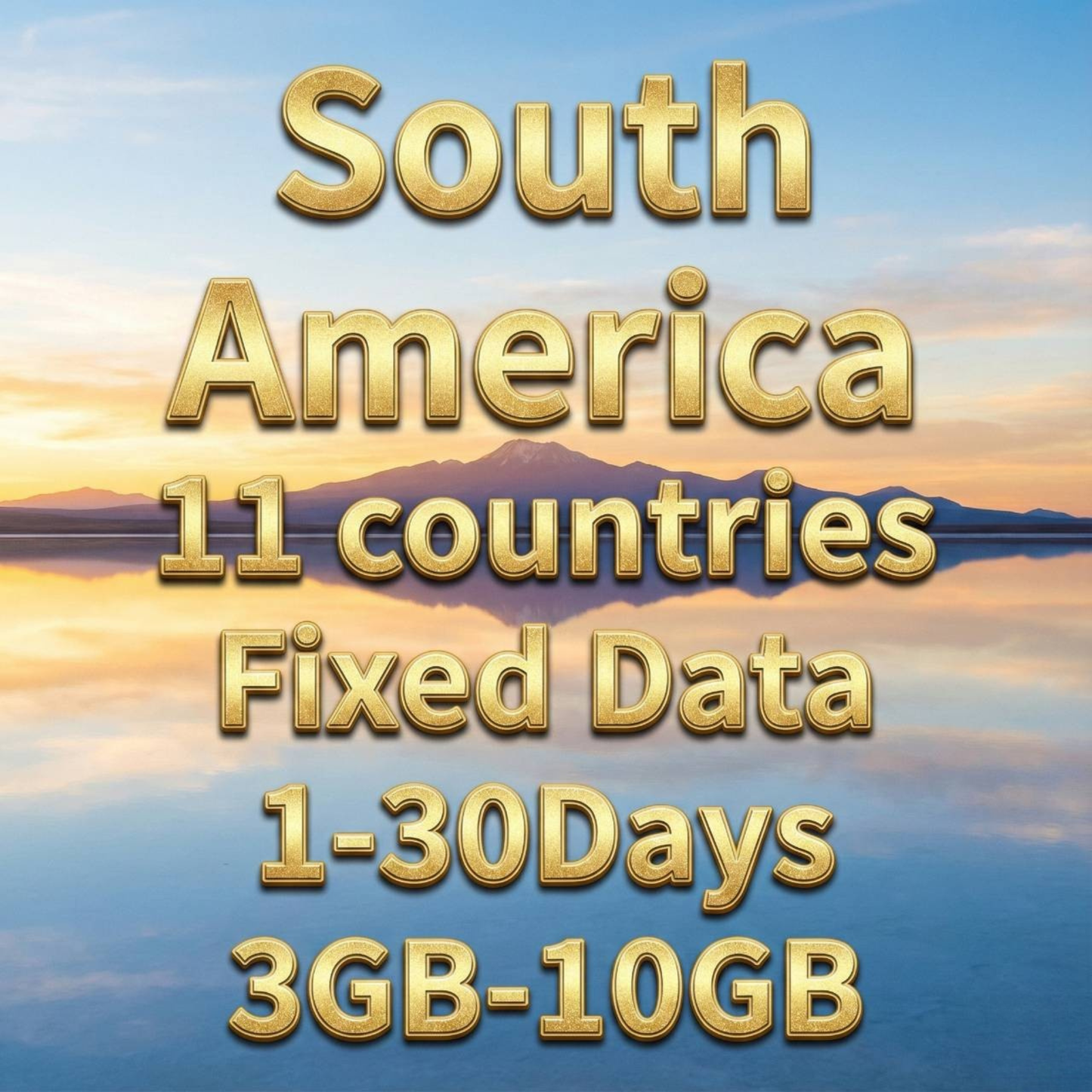 South America 11 countries eSIM 10GB/30Days Data |
