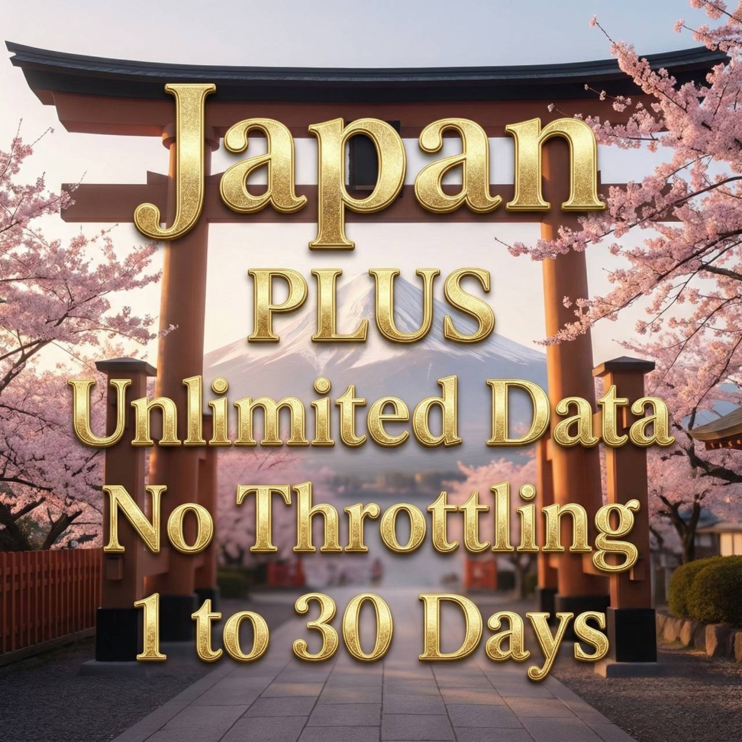 Japan eSIM - PLUS Unlimited Data (No Throttling) | DOCOMO / IIJ