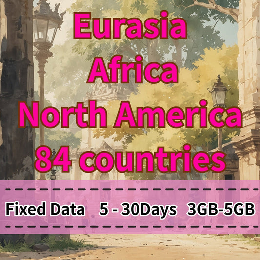 VOYA Eurasia, Africa & North America 84 countries eSIM - 5 Days 3GB