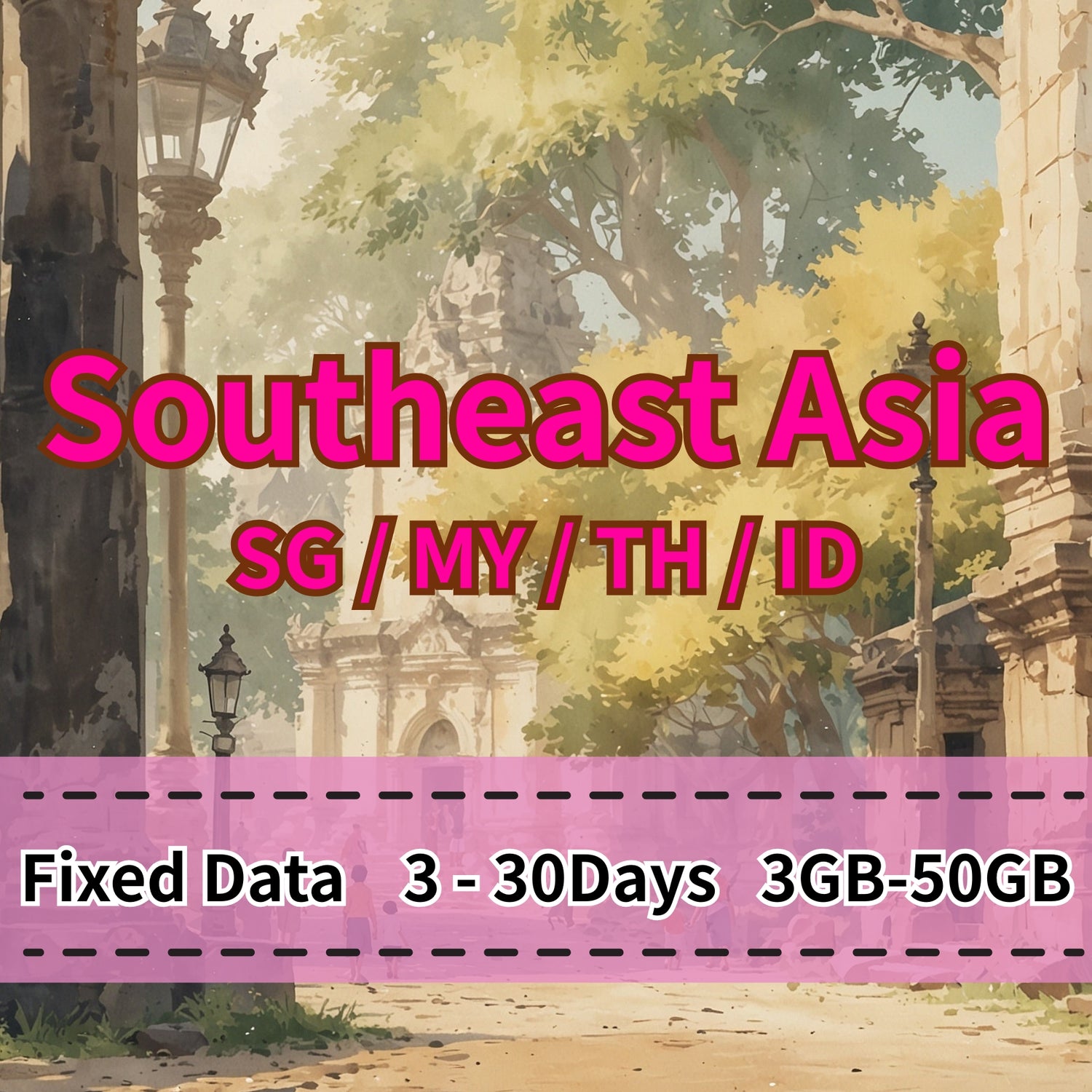 J廠 Southeast Asia Fixed Data Plan | Singapore, India, - 3 Days 3GB