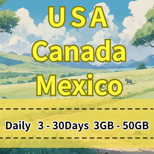 VOYA USA, Canada & Mexico eSIM Daily Unlimited Data Plan - 3 Days 3GB