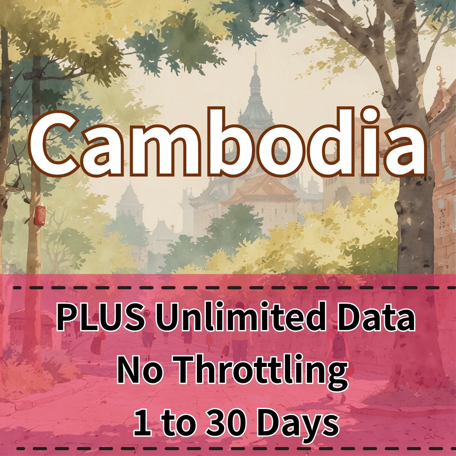 Voya Cambodia Unlimited eSIM Cellcard Network - 1 Day