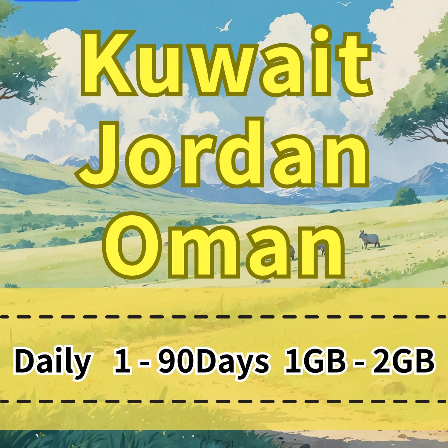 VOYA Kuwait, Jordan & Oman eSIM Daily Unlimited Data | zain - 1 Day 1GB