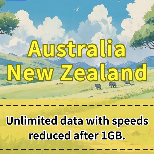 J廠 MAX Australia & NZ eSIM | 5GB Daily High Speed | 1GB cap, - 1 Day