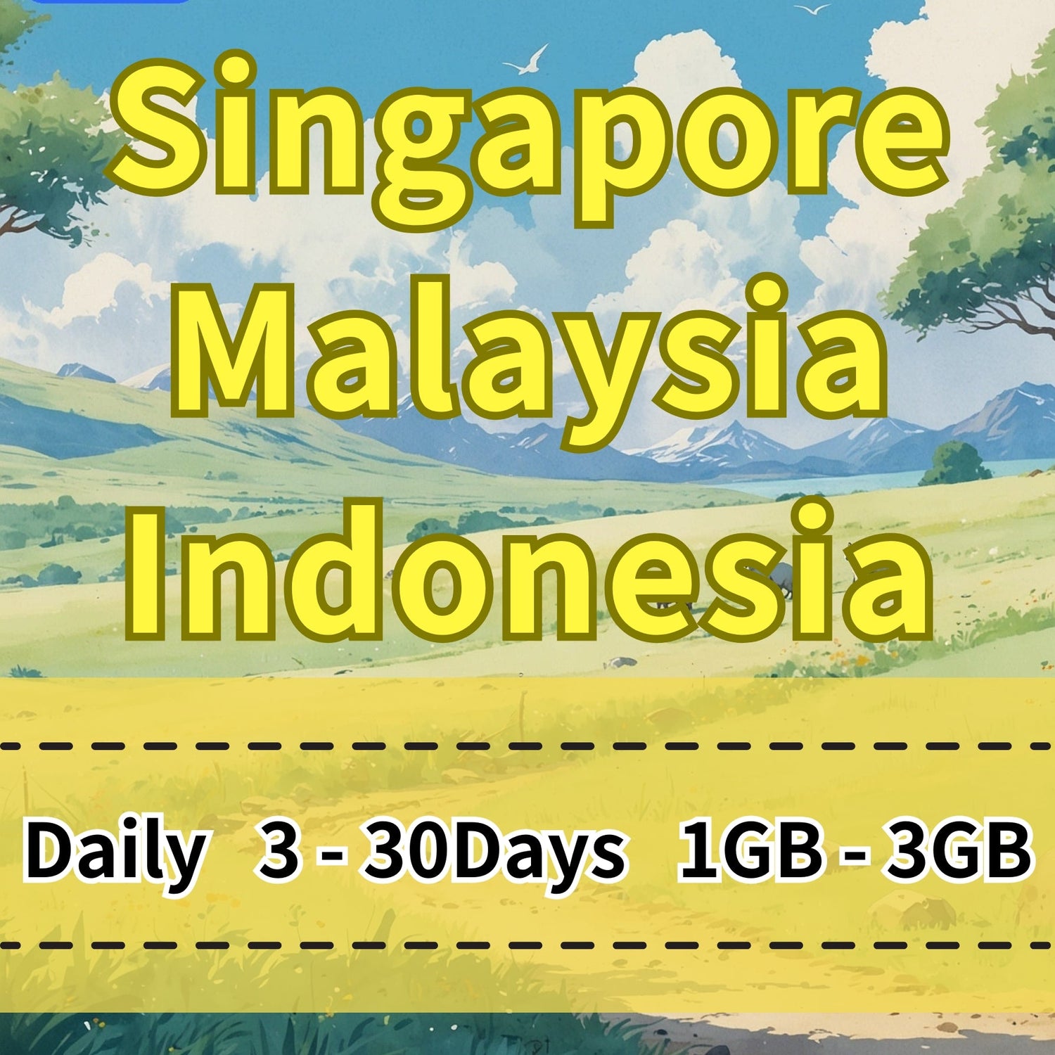 VOYA Singapore, Malaysia, Indonesia eSIM Daily Unlimited Data - 1 Day 1GB