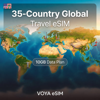 Global 30+ Countries eSIM | 10GB | 30-Day | Instant Setup – VOYA eSIM