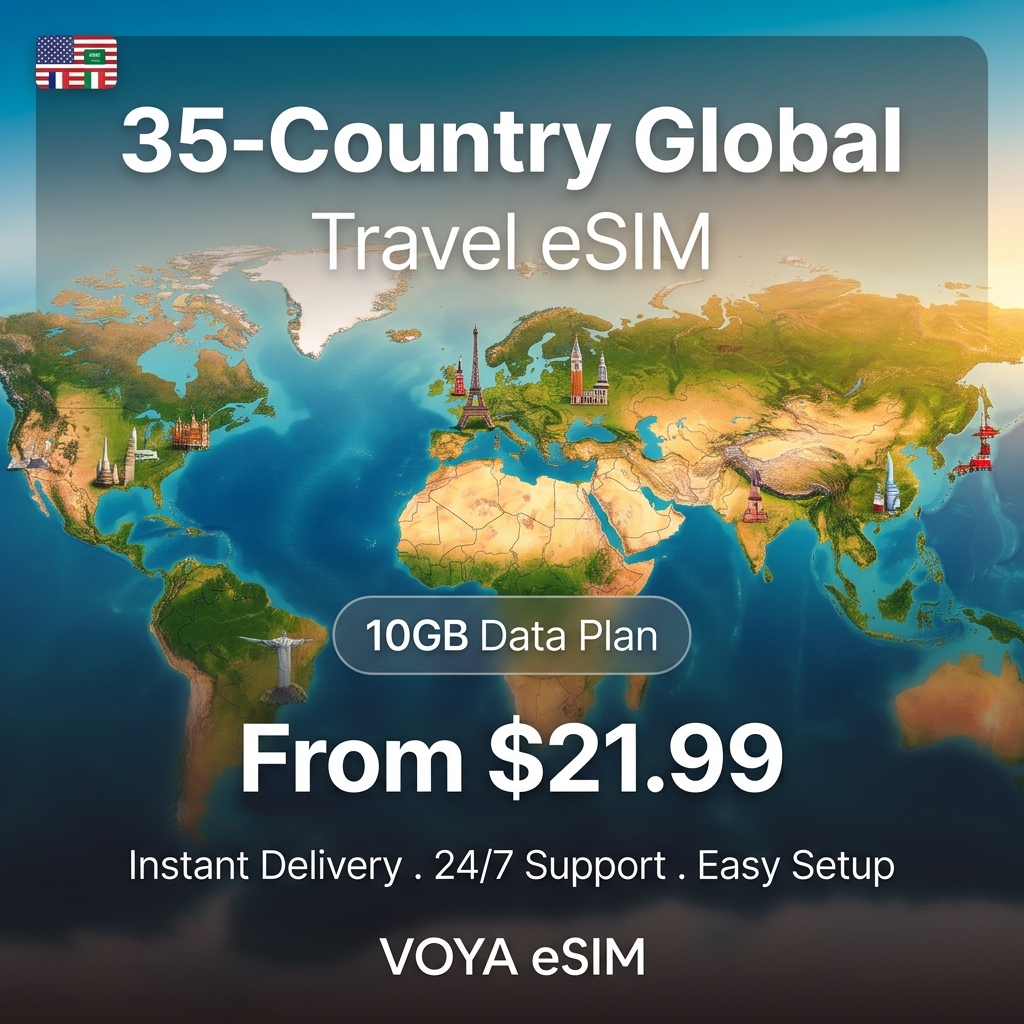 35-Country Global Travel eSIM - VOYA eSIM