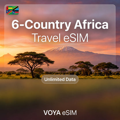 Africa 6-Country eSIM | Daily Unlimited High-Speed – VOYA eSIM