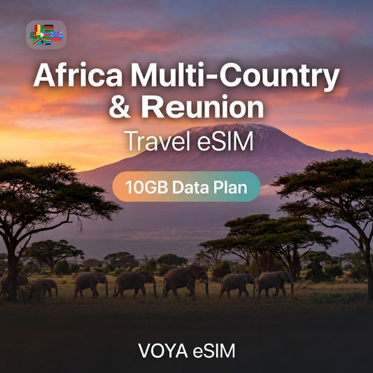 Africa & Reunion eSIM | 10GB High-Speed | 30 Days – VOYA eSIM