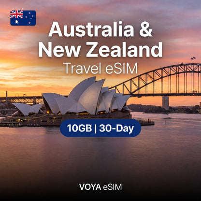 Australia & New Zealand eSIM 10GB/30Days Data Plan – VOYA eSIM