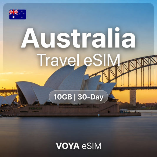 Australia eSIM 10GB/30Days Data Plan | Instant Activation – VOYA eSIM