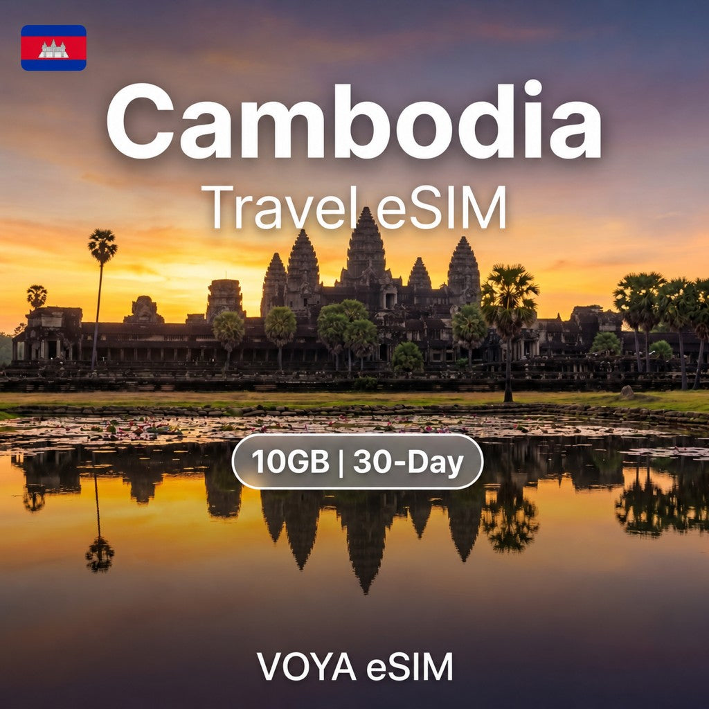 Cambodia eSIM 10GB/30Days Data Plan | Instant Activation – VOYA eSIM