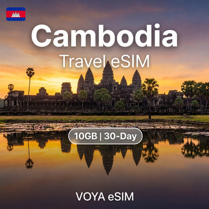 Cambodia eSIM 10GB/30Days Data Plan | Instant Activation – VOYA eSIM