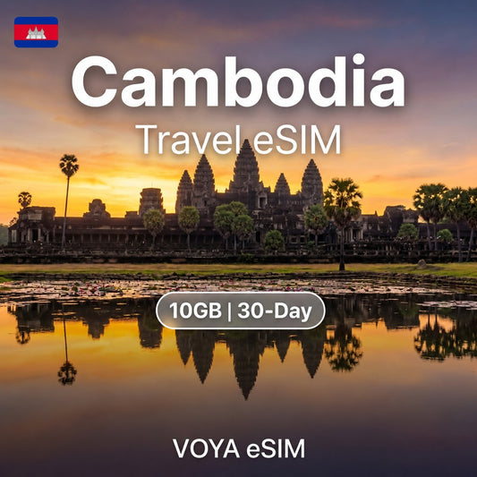 Cambodia eSIM 10GB/30Days Data Plan | Instant Activation – VOYA eSIM