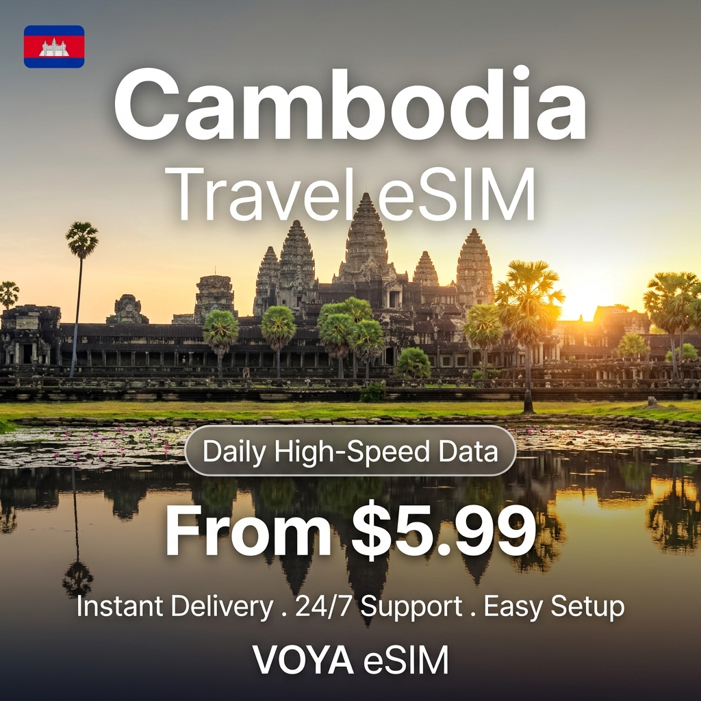 Cambodia Travel eSIM - VOYA eSIM