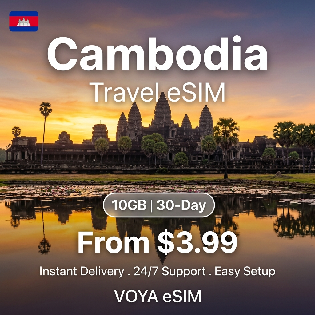 Cambodia Travel eSIM - VOYA eSIM