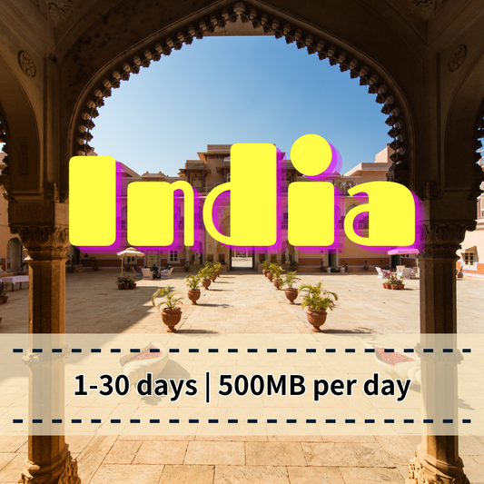 【eSIM】India Light Unlimited Data Plan｜Bharti Airtel Network｜500MB High-Speed Daily, Unlimited Usage at Reduced Speed After Limit – Stay Connected Across India