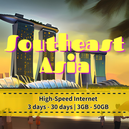 【eSIM】5G High-Speed Data for Singapore, Malaysia, Indonesia, Thailand & Bali Unlimited Southeast Asia Roaming | High-Speed Until Data Cap | Throttled Speed After Cap — Always Connected