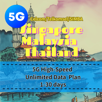 【eSIM】Ultra Singapore-Malaysia-Indonesia 5G High-Speed Unlimited Data Plan｜True Unlimited, No Throttling｜Instant Activation, Perfect for Heavy Data Users｜Seamless High-Speed Coverage Across Singapore, Malaysia & Indonesia