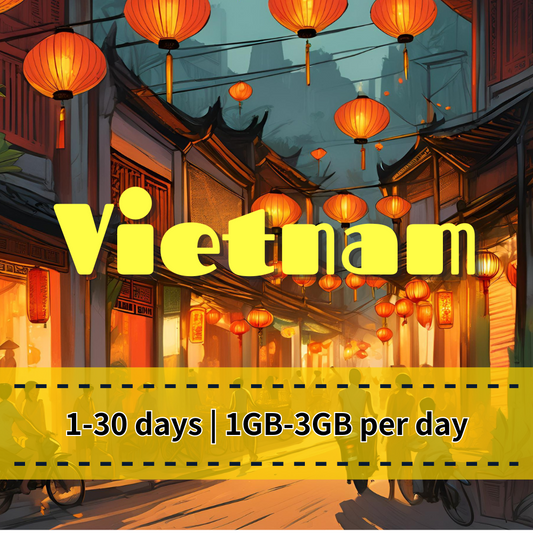【eSIM】Vietnam Daily Unlimited Data Plan Supported by Viettel, Mobifone, and Vinaphone Enjoy high-speed usage up to the daily limit, after which the speed will be throttled for unlimited usage. Stay connected throughout Vietnam without interruptions.
