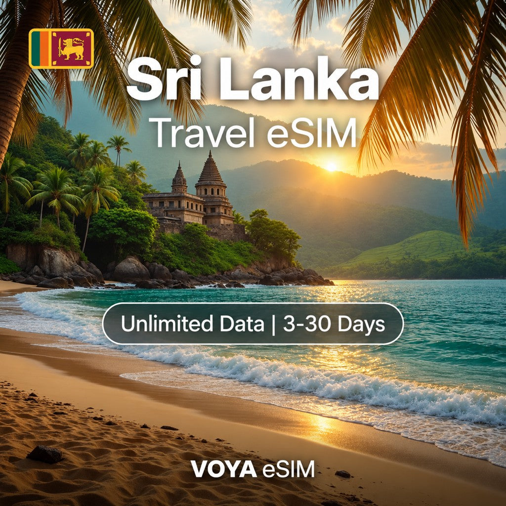 Sri Lanka eSIM PLUS | Unlimited Data | 3-30 Days – VOYA eSIM