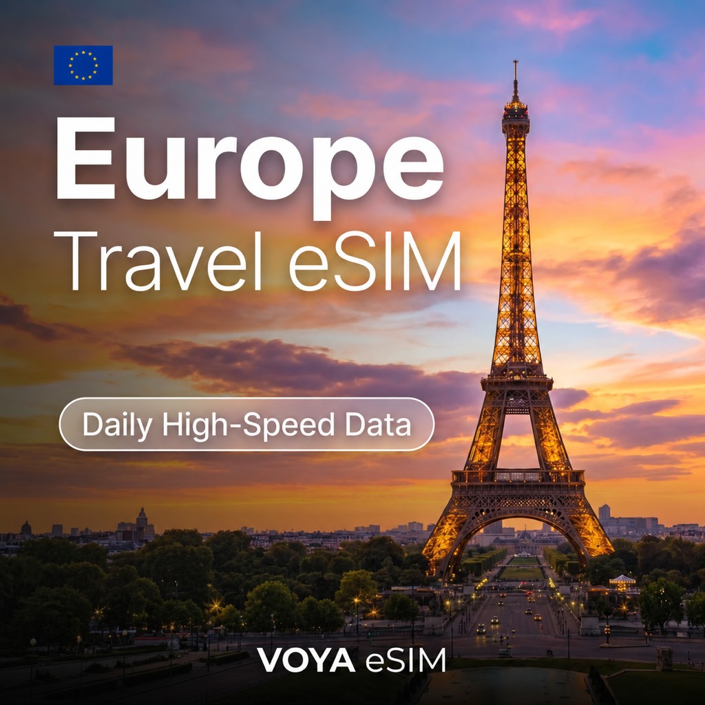 Europe eSIM - 5G Ultra | 5GB~50GB Daily / 3~30 Days – VOYA eSIM
