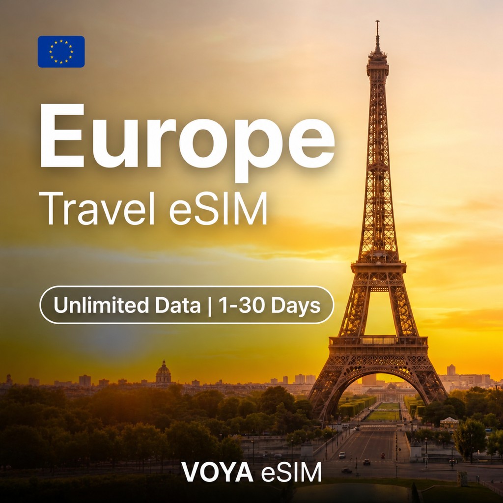 Europe eSIM - Daily 1GB | Unlimited Data / 1~30 Days – VOYA eSIM