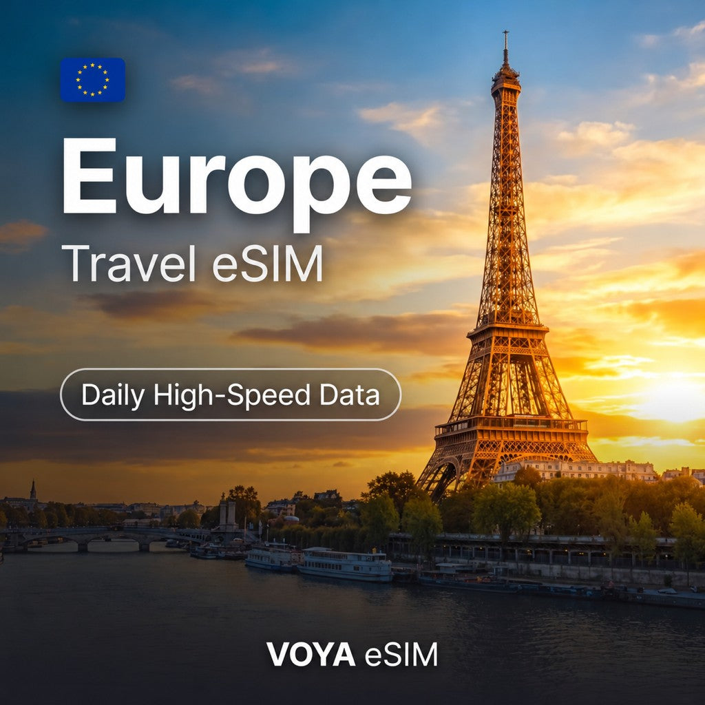 Europe eSIM - 12GB~100GB Daily / 14~30 Days – VOYA eSIM