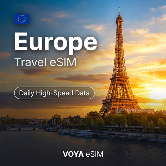 Europe eSIM - 12GB~100GB Daily / 14~30 Days – VOYA eSIM