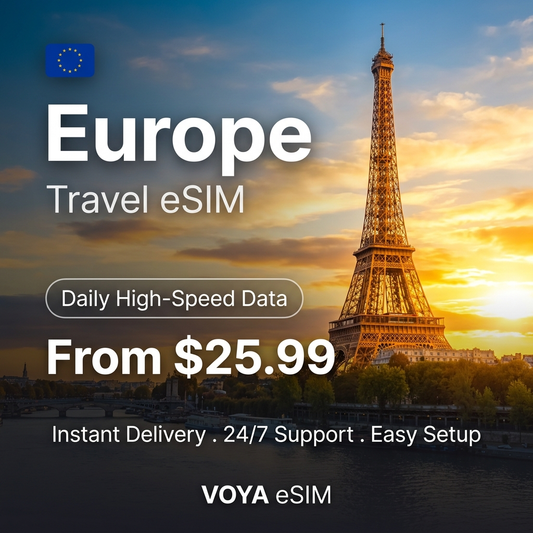 Europe Travel eSIM - VOYA eSIM
