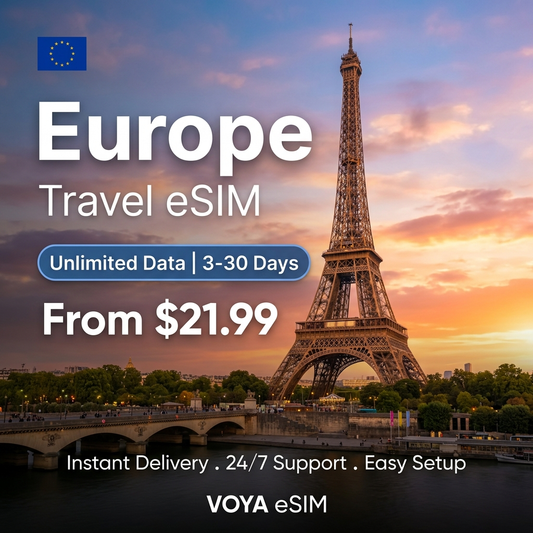 Europe Travel eSIM - VOYA eSIM