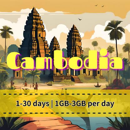 【eSIM】Cambodia Daily Unlimited Data Plan | Metfone Network | Daily High-Speed Quota with Unlimited Reduced-Speed Data After Limit – Stay Connected Across Cambodia